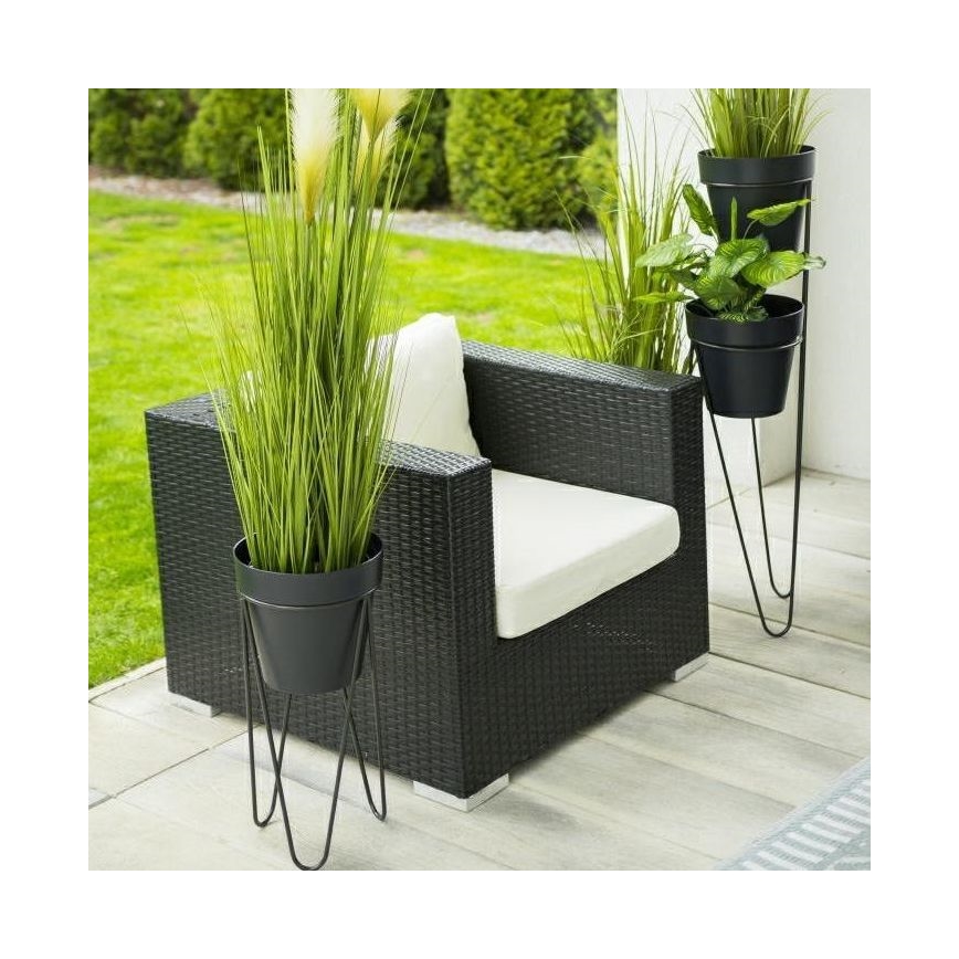 Suporte para vaso de flores LOFT 50x30 cm preto