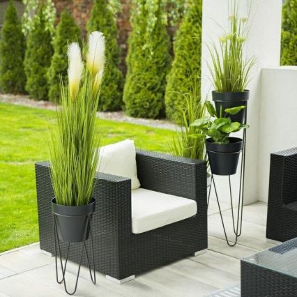 Suporte para vaso de flores LOFT 50x30 cm preto