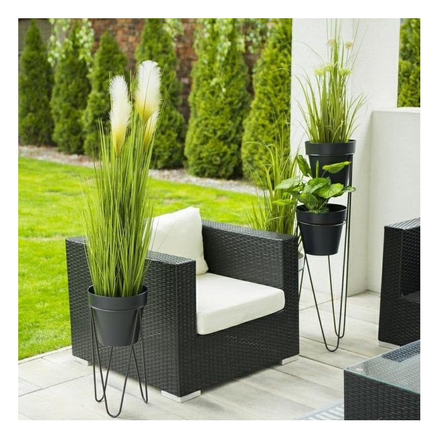 Suporte para vaso de flores LOFT 50x30 cm preto