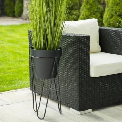 Suporte para vaso de flores LOFT 50x30 cm preto