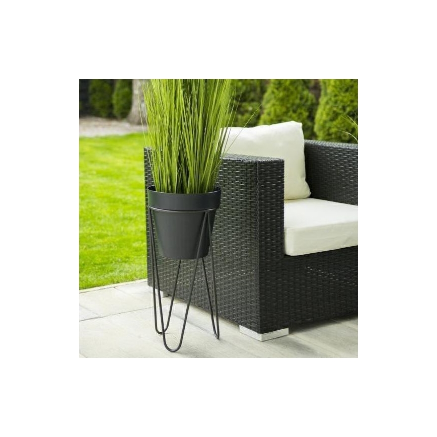 Suporte para vaso de flores LOFT 50x30 cm preto