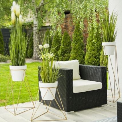 Suporte para vaso de flores TRIANGL 40x45 cm dourado