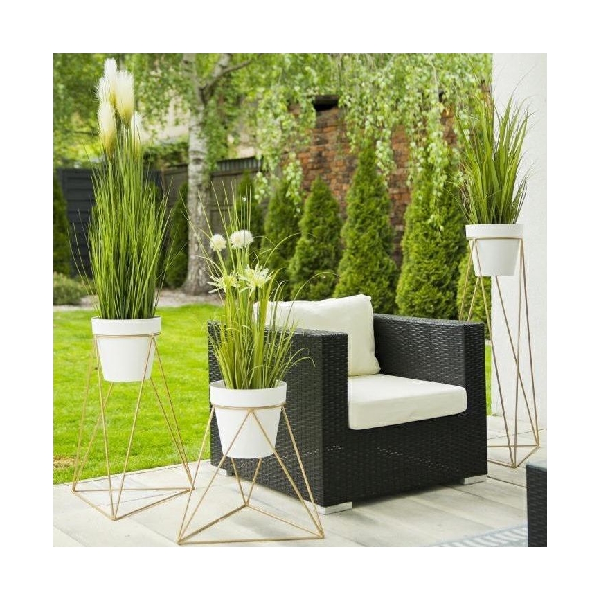 Suporte para vaso de flores TRIANGL 40x45 cm dourado