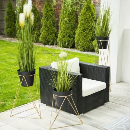 Suporte para vaso de flores TRIANGL 40x45 cm dourado