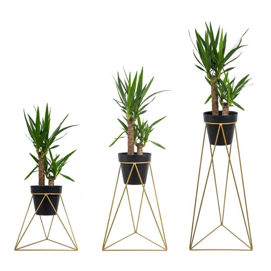 Suporte para vaso de flores TRIANGL 40x45 cm dourado