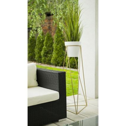 Suporte para vaso de flores TRIANGL 90x50 cm dourado