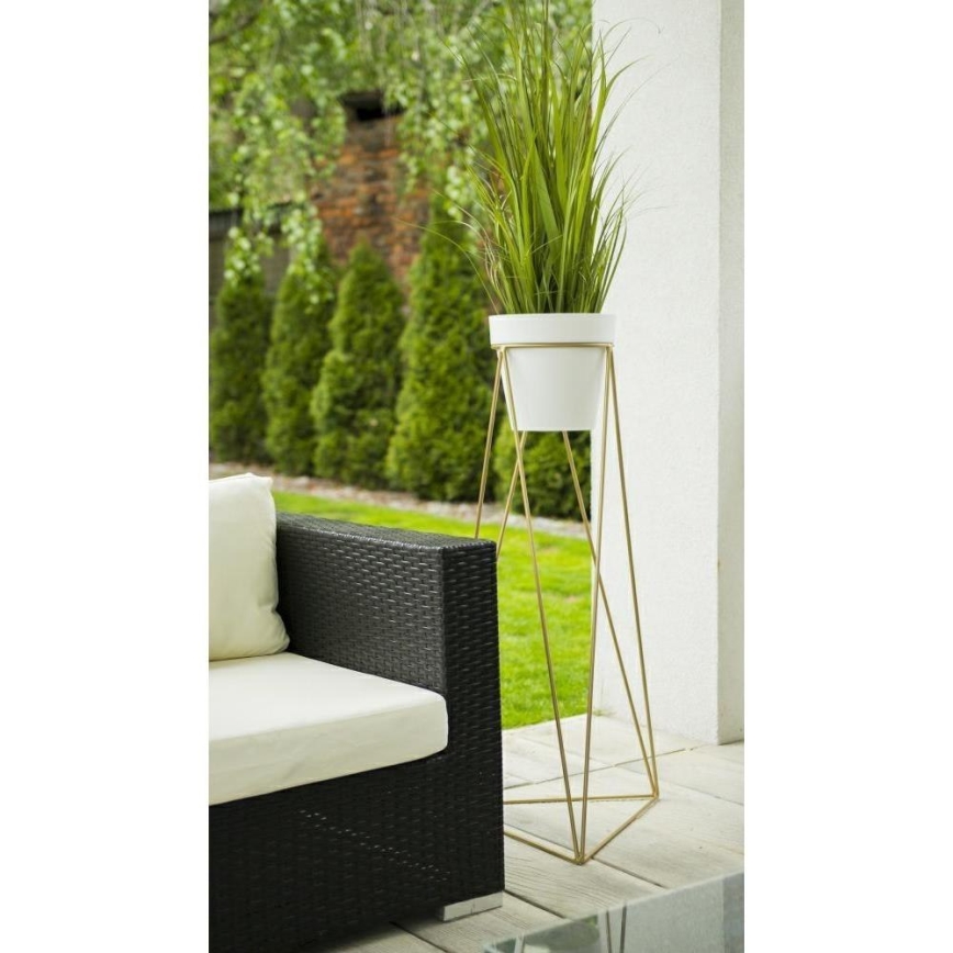 Suporte para vaso de flores TRIANGL 90x50 cm dourado