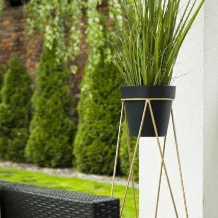 Suporte para vaso de flores TRIANGL 90x50 cm dourado