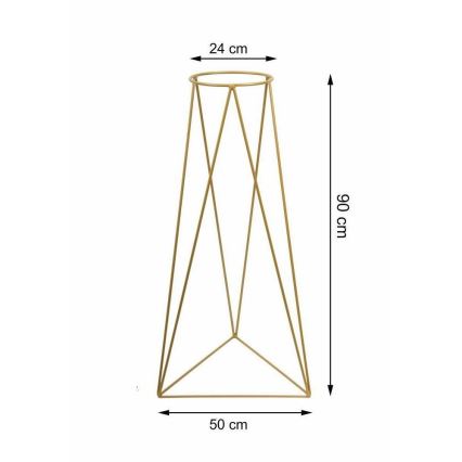 Suporte para vaso de flores TRIANGL 90x50 cm dourado
