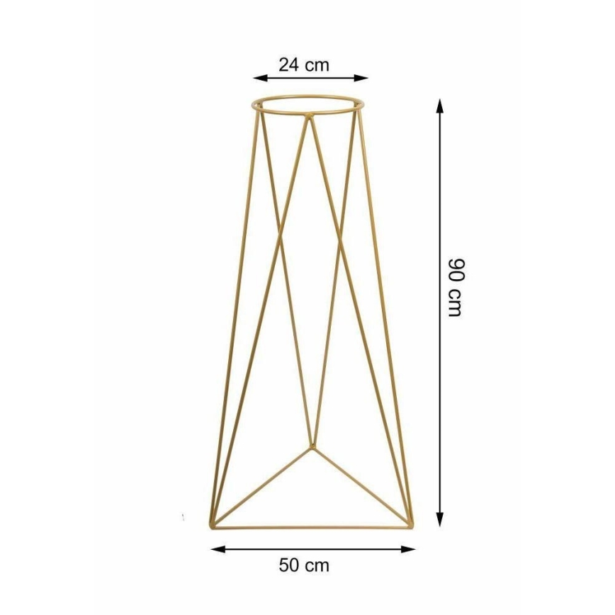 Suporte para vaso de flores TRIANGL 90x50 cm dourado