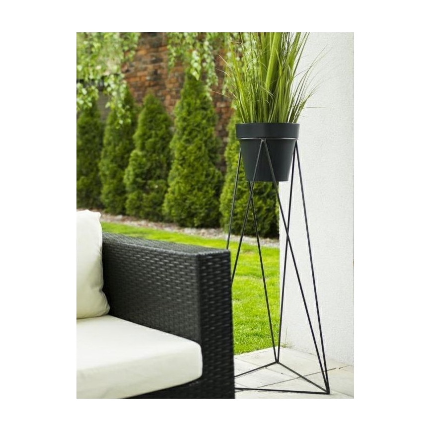 Suporte para vaso de flores TRIANGL 90x50 cm preto