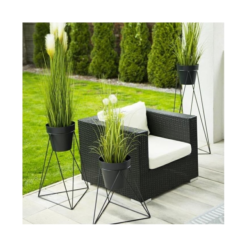 Suporte para vaso de flores TRIANGL 90x50 cm preto