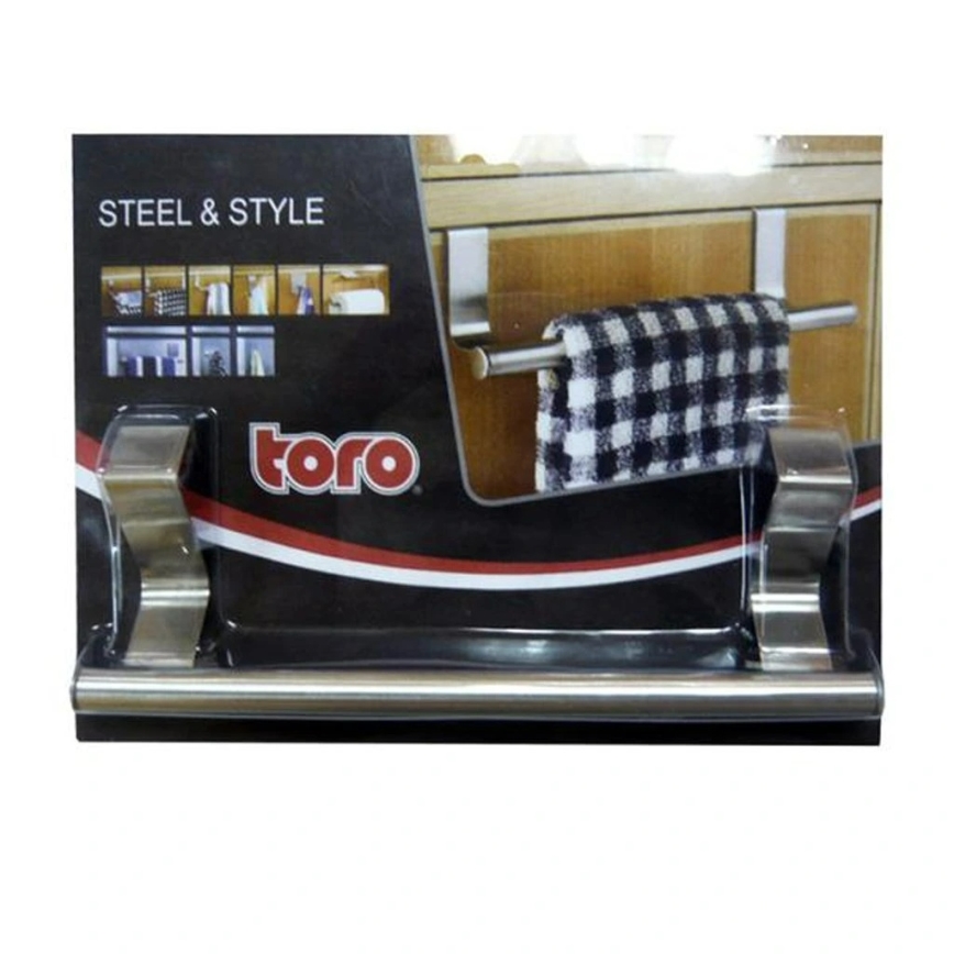 Suporte suspenso para toalhas 8x23,5 cm aço inoxidável