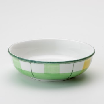 Taça de compota em cerâmica 13 cm verde branco