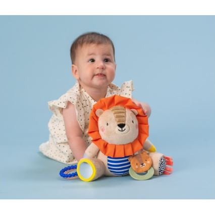 Taf Toys - Brinquedo de peluche com acessório para morder 25 cm leão