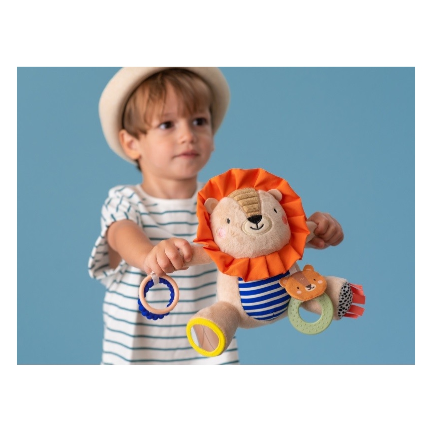 Taf Toys - Brinquedo de peluche com acessório para morder 25 cm leão