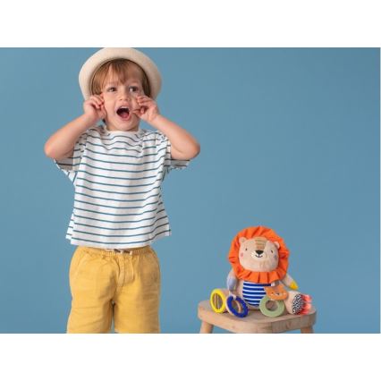 Taf Toys - Brinquedo de peluche com acessório para morder 25 cm leão