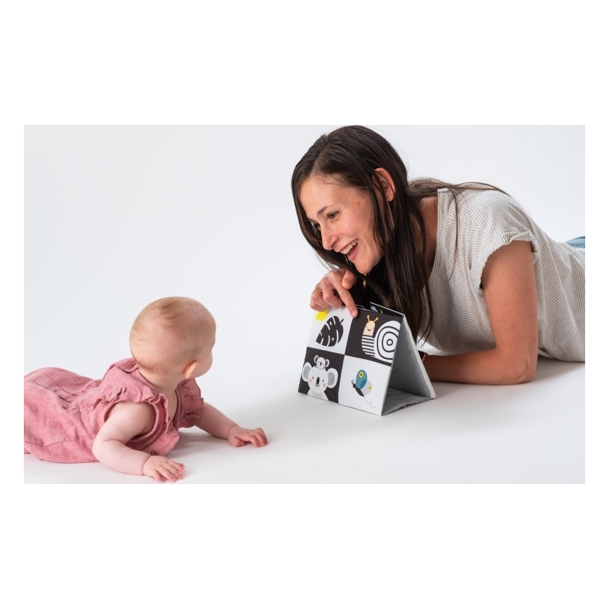 Taf Toys - Livro têxtil para crianças com espelho preto