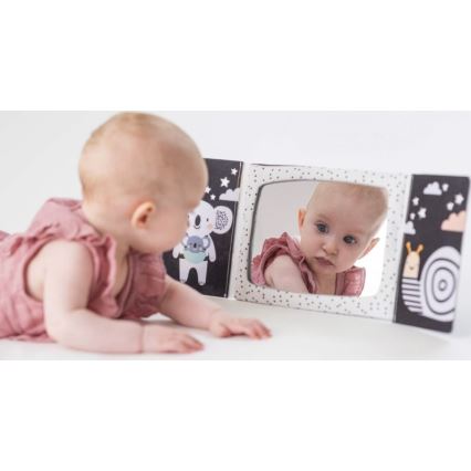Taf Toys - Livro têxtil para crianças com espelho preto