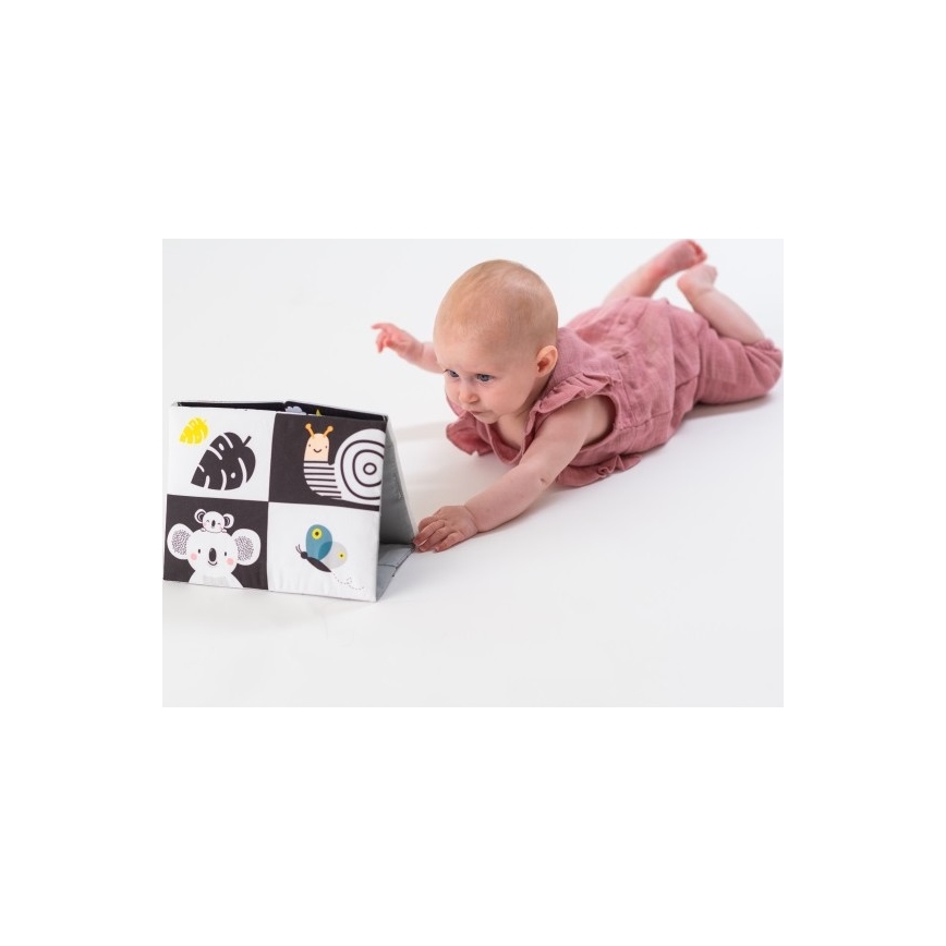 Taf Toys - Livro têxtil para crianças com espelho preto
