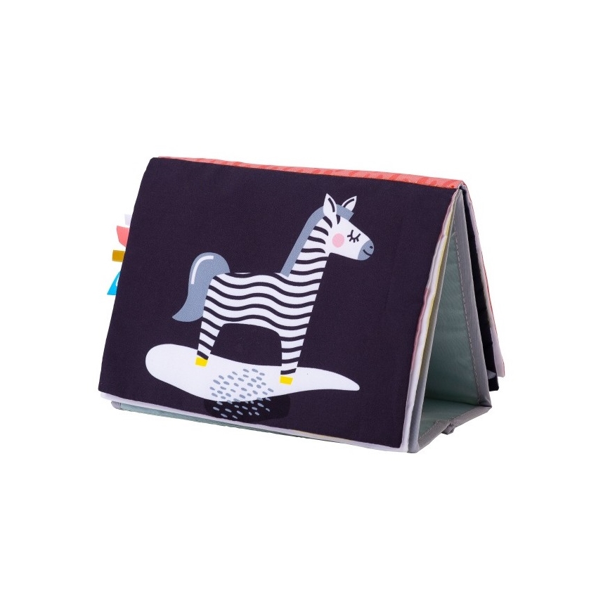 Taf Toys - Livro têxtil para crianças com espelho savana
