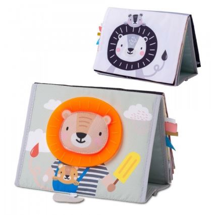 Taf Toys - Livro têxtil para crianças com espelho savana