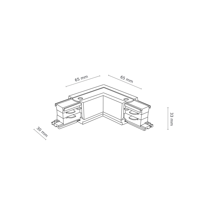 Tampa de proteção para sistema de carris trifásico TRACER angular branco