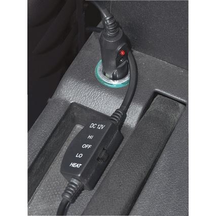 Tampa do assento aquecida com termóstato 12V cinzento/preto