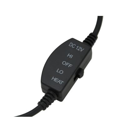 Tampa do assento aquecida com um termóstato 12V preto