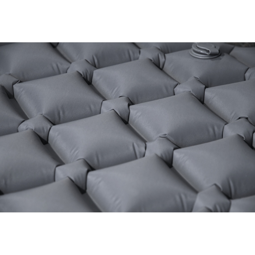 Tapete de campismo insuflável ultra-leve 500 g cinzento