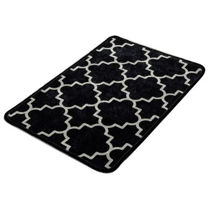 Tapete para casa de banho KUPA 40x60 cm preto