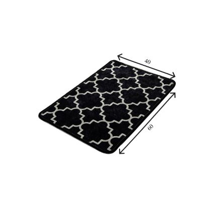 Tapete para casa de banho KUPA 40x60 cm preto