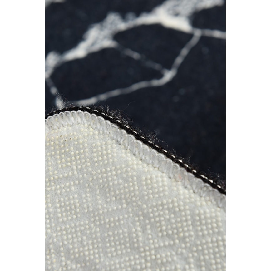 Tapete para casa de banho MARBLE 40x60 cm preto