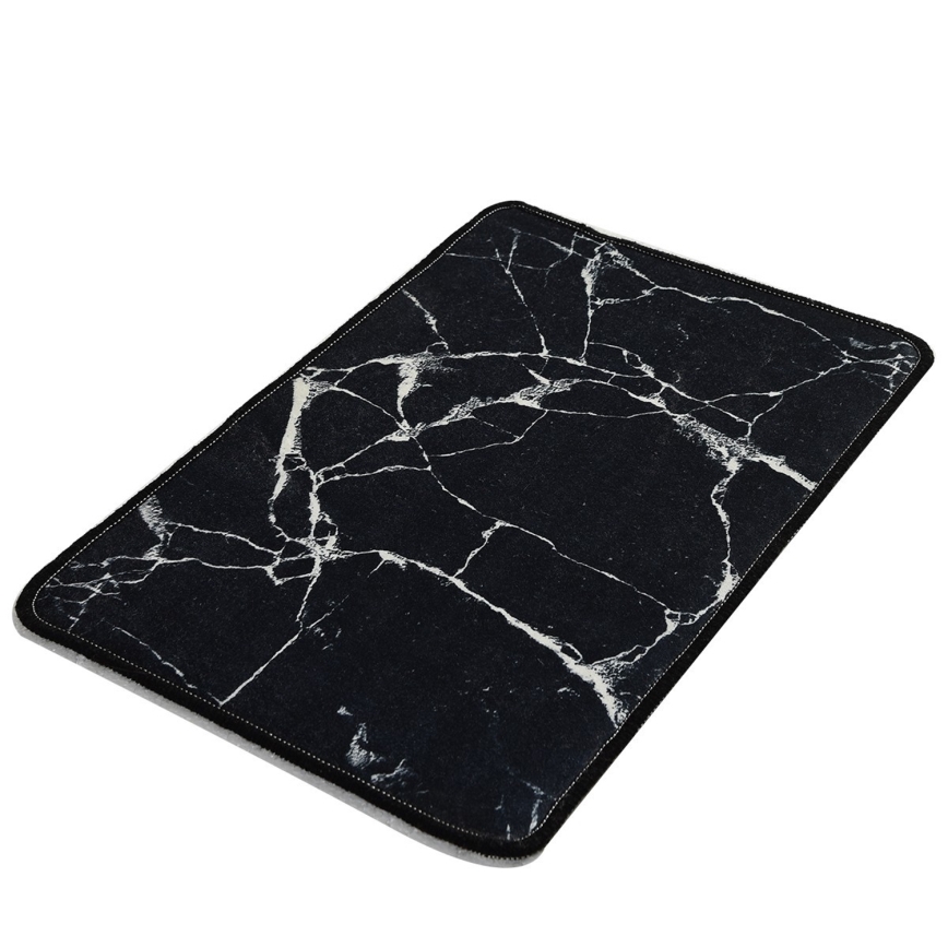 Tapete para casa de banho MARBLE 40x60 cm preto