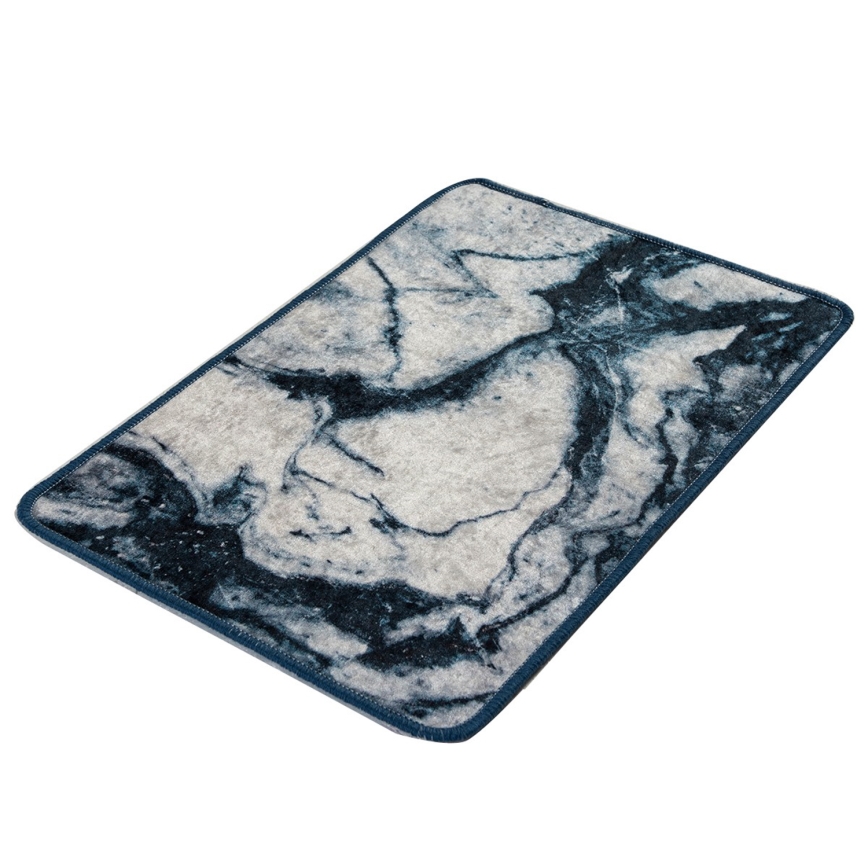 Tapete para casa de banho MERMER 40x60 cm preto/branco