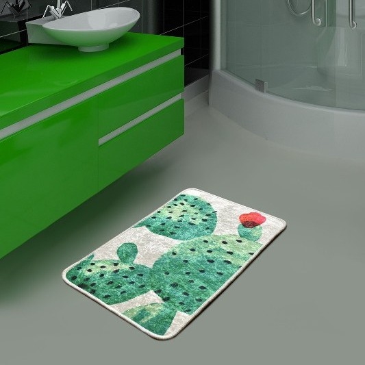 Tapete para casa de banho VERDE 40x60 cm verde