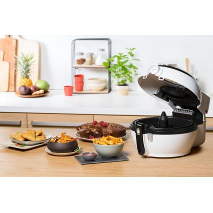 Tefal - Air fryer ACTIFRY GENIUS DUAL MOTION 1,2l 1350W/230V branco