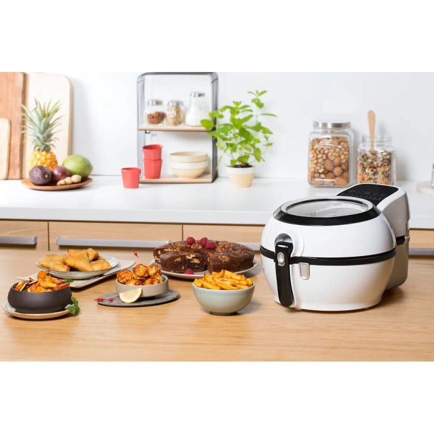 Tefal - Air fryer ACTIFRY GENIUS DUAL MOTION 1,2l 1350W/230V branco