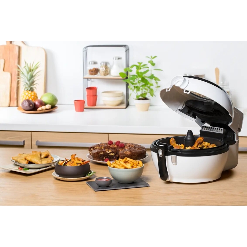 Tefal - Air fryer ACTIFRY GENIUS DUAL MOTION 1,2l 1350W/230V branco