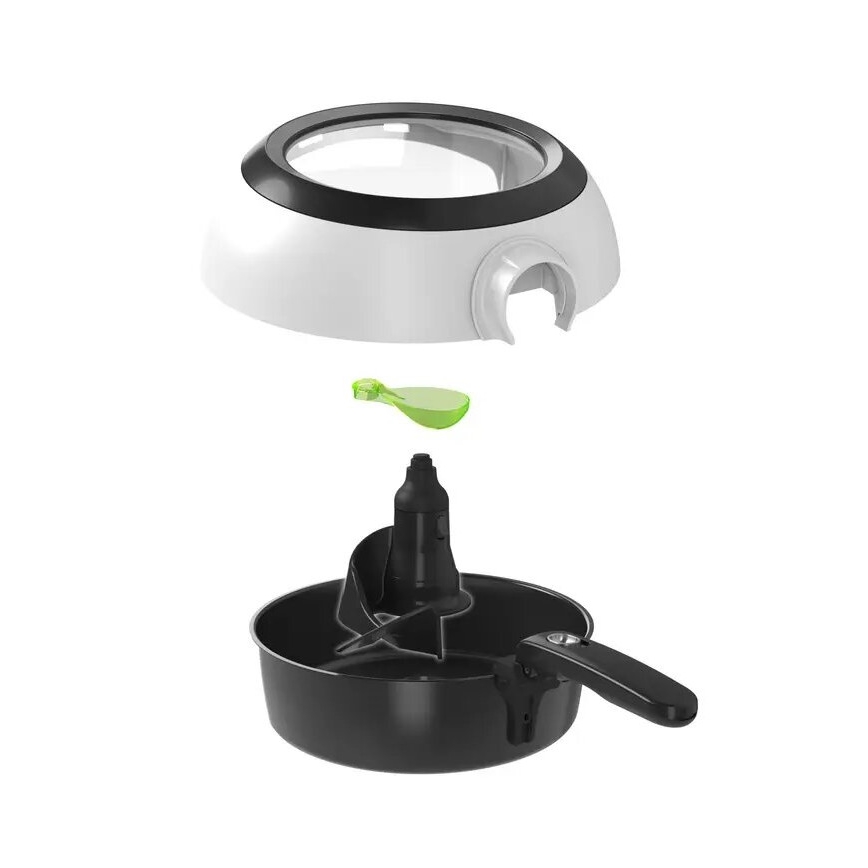 Tefal - Air fryer ACTIFRY GENIUS DUAL MOTION 1,2l 1350W/230V branco