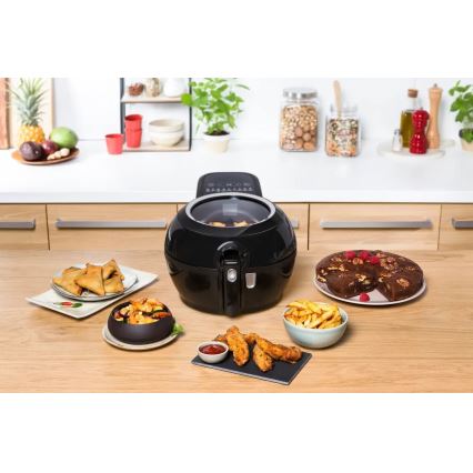 Tefal - Air fryer ACTIFRY GENIUS DUAL MOTION 1,2l 1350W/230V preto