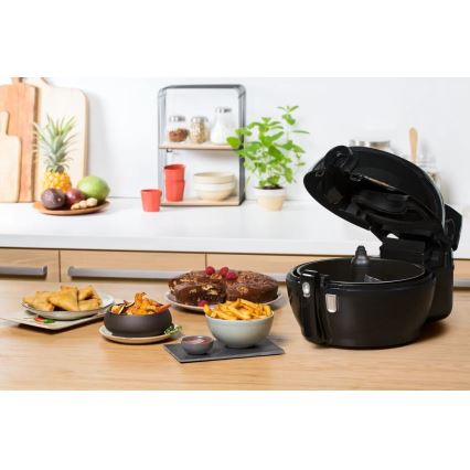 Tefal - Air fryer ACTIFRY GENIUS DUAL MOTION 1,2l 1350W/230V preto