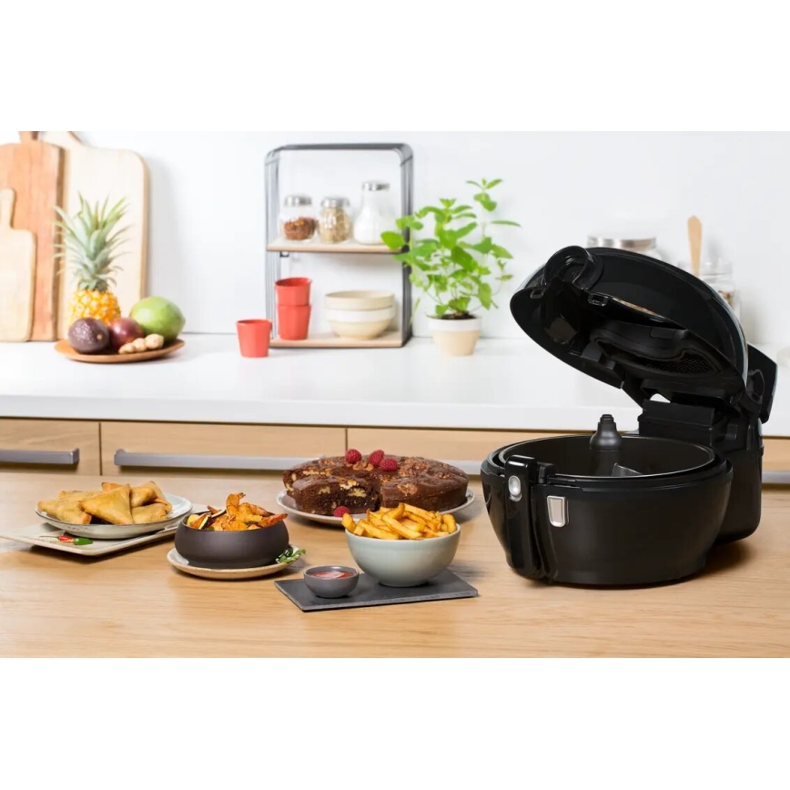 Tefal - Air fryer ACTIFRY GENIUS DUAL MOTION 1,2l 1350W/230V preto