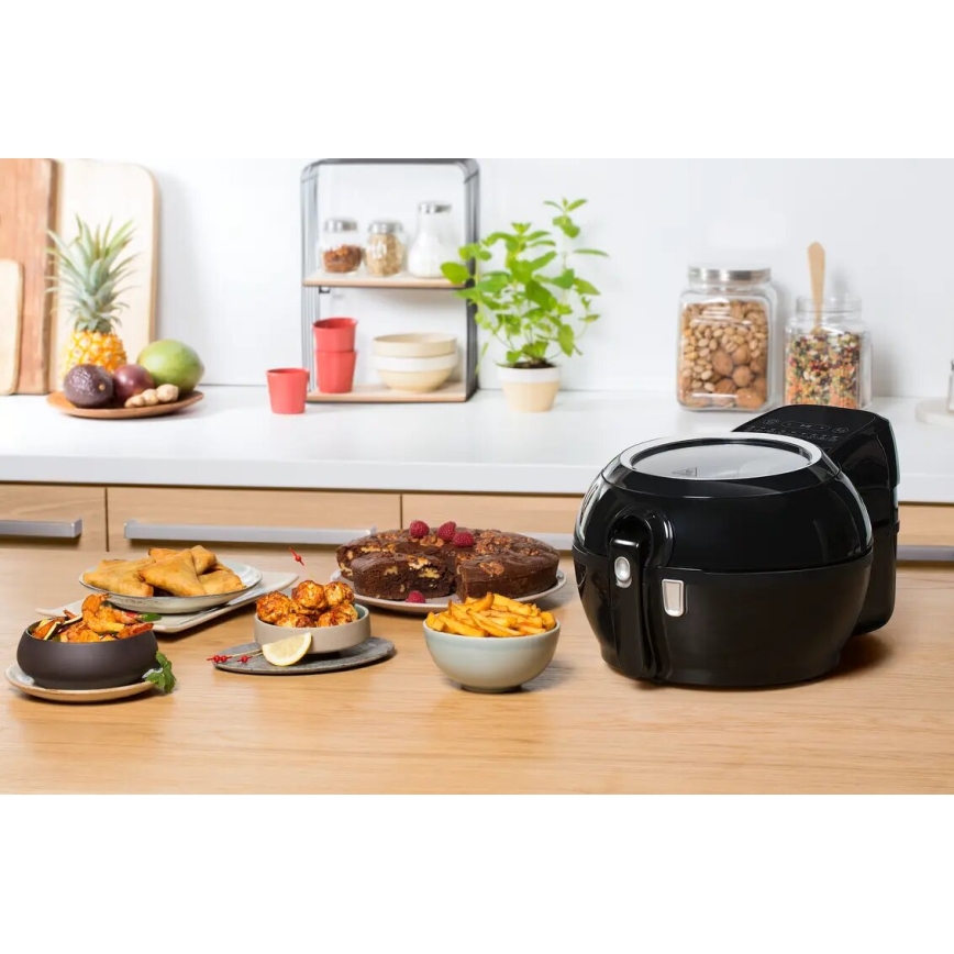 Tefal - Air fryer ACTIFRY GENIUS DUAL MOTION 1,2l 1350W/230V preto