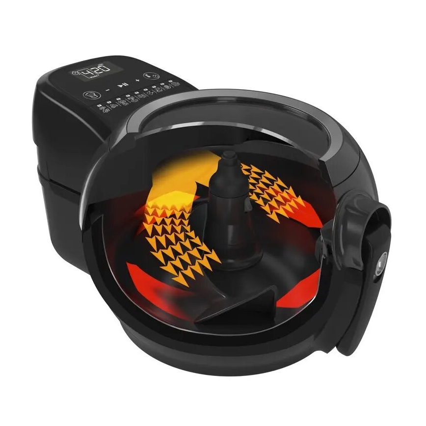 Tefal - Air fryer ACTIFRY GENIUS DUAL MOTION 1,2l 1350W/230V preto