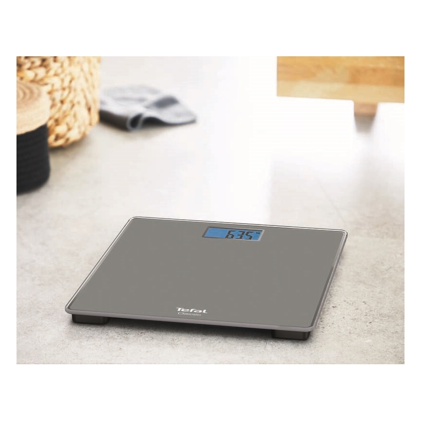 Tefal - Balança de casa de banho CLASSIC 2xAAA cinzento