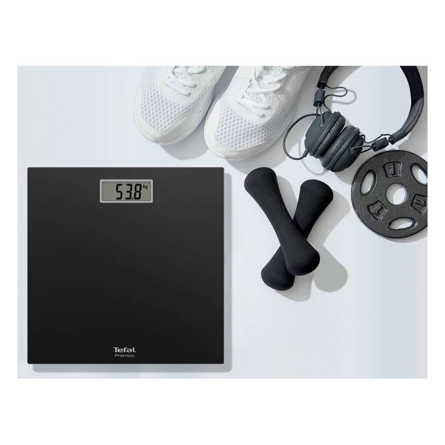 Tefal - Balança de casa de banho PREMISS 1xCR2032 preto