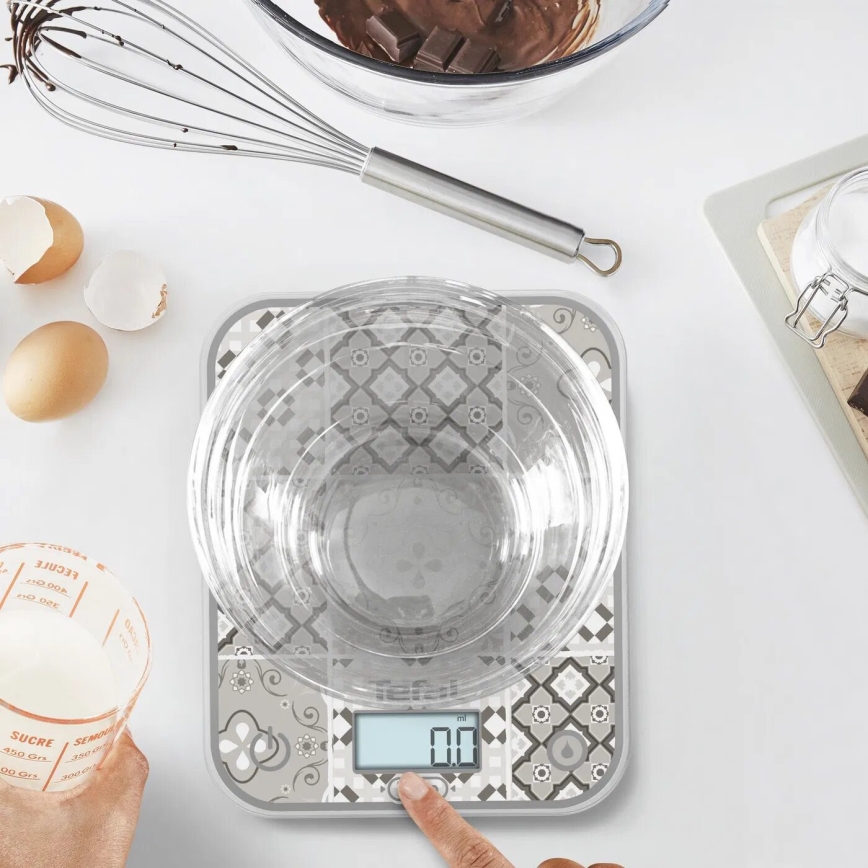 Tefal - Balança de cozinha OPTISS 2xAAA bege