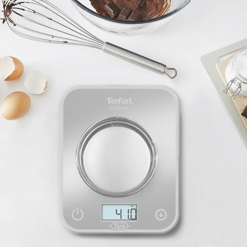 Tefal - Balança de cozinha OPTISS 2xAAA cinzento