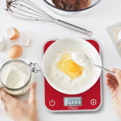 Tefal - Balança de cozinha OPTISS 2xAAA vermelho